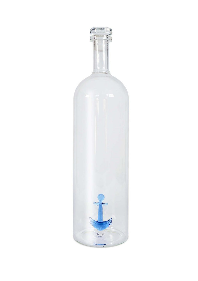 Botella de vidrio de borosilicato con tapón - Figura de ancla