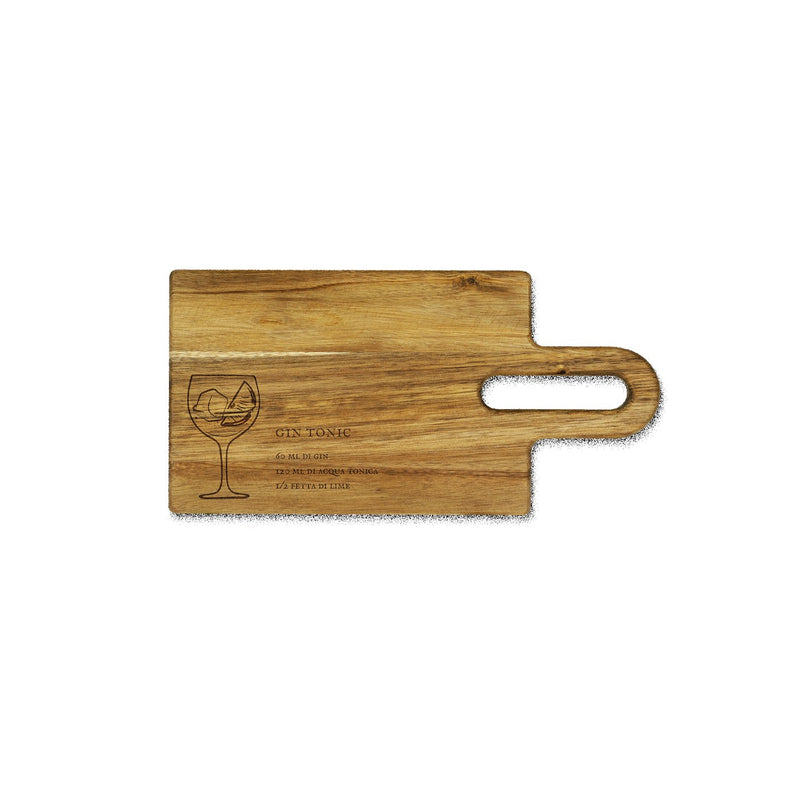 FSC® Acacia Wood Cutting Board, With Engraved Cocktail Recipe