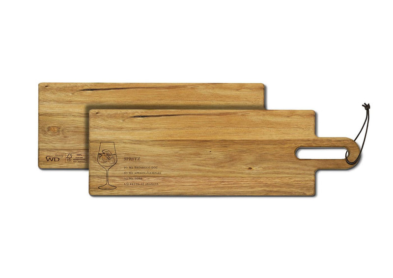 FSC® Acacia Wood Cutting Board, With Engraved Cocktail Recipe