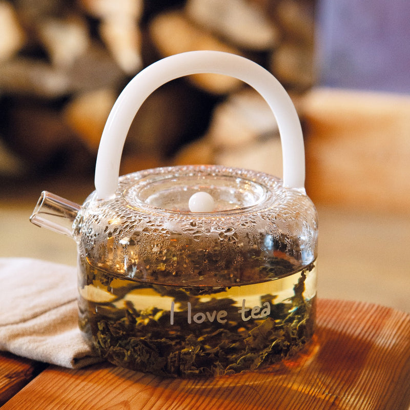 Théière En Verre Borosilicate Avec Filtre Sur Le Bec Verseur