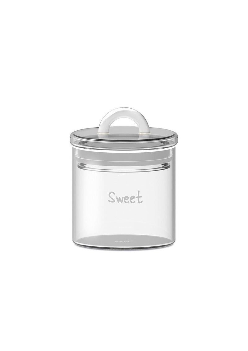Monterey - Lot De 2 Pots À Sucre Avec Bouchon Hermétique - Blanc - Verre Borosilicate