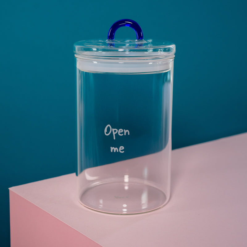 Monterey - Lot De 2 Pots Avec Bouchon Hermétique - Bleu - Verre Borosilicate
