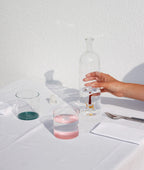 Set of 6 Coloured Borosilicate Glass Tumblers - 6 Colours