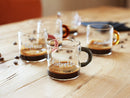 Monterey - Ensemble De 4 Tasses À Café Avec Anse - Verre Borosilicate