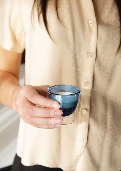 Set De 2 Petits Verres À Double Paroi - Bleu