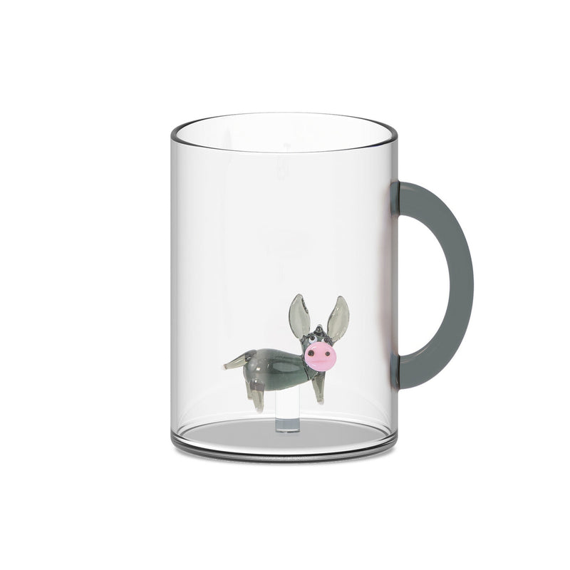 Monterey - Lot De 2 Mugs Ânes - Verre Borosilicate