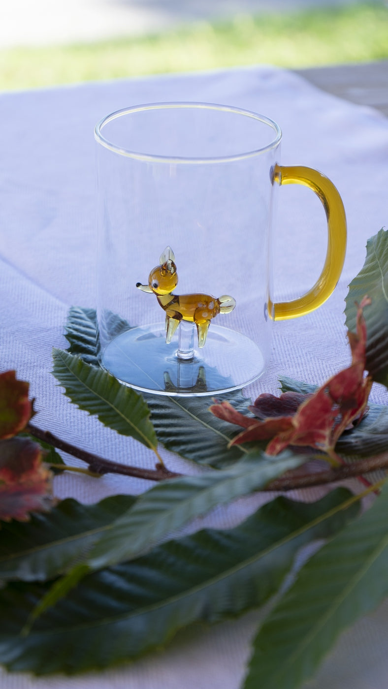 Taza de vidrio de borosilicato - Figura Fawn
