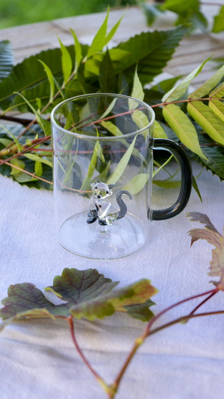 Monterey - Lot De 2 Mugs Chats - Verre Borosilicate