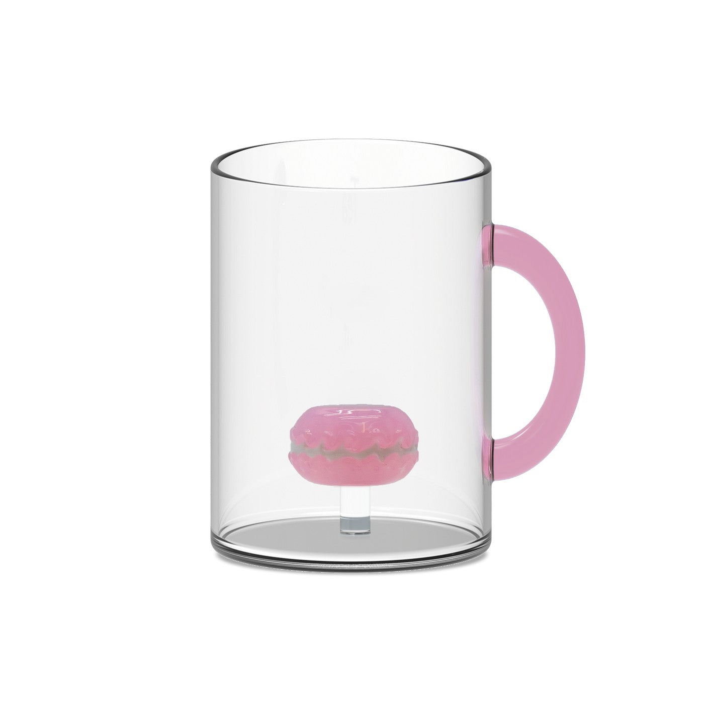 Set of 4 Borosilicate Glass Mugs - Macaron Figure