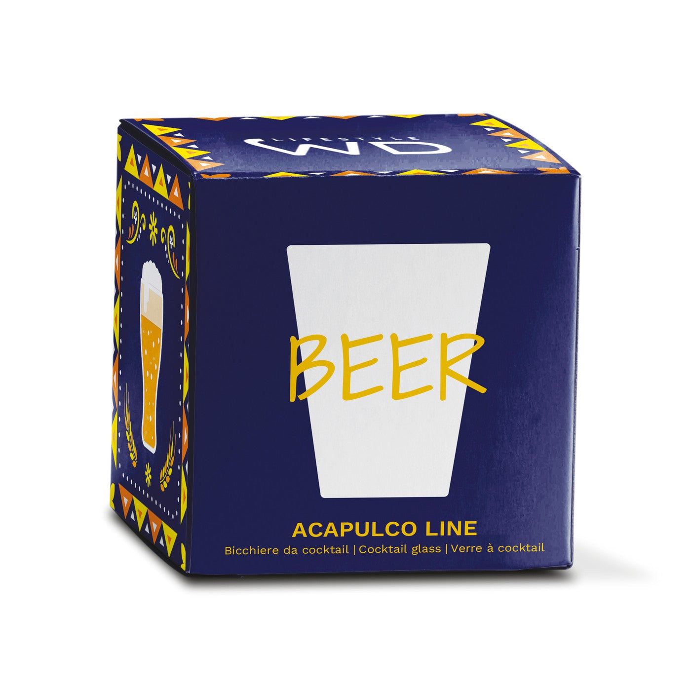 Pack De 4 Copas De Cóctel En Vidrio Borosilicato - Inscripción Beer