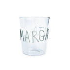 Lote De 4 Copas De Cóctel De Vidrio Borosilicato - Inscripción Margarita