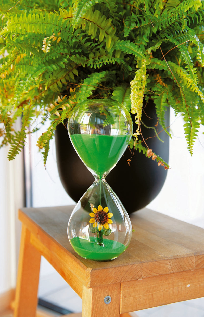 Sablier En Verre Boros - Décor Tournesol
