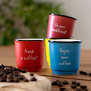 Set Of 6 Coffee Cups 100 Ml In New Bone China Porcelain