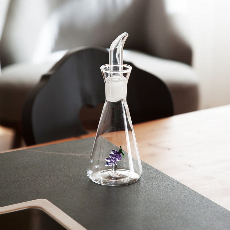Vinaigrier En Verre Borosilicate - Décor Raisin