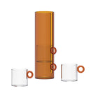 Set De 4 Tasses En Verre Borosilicate Avec Poignée À Anneau - Ambre