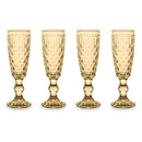 Dubai - Ensemble De 4 Flûtes - Ambre - Verre Borosilicate