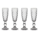 Dubai - Ensemble De 4 Flûtes - Transparente - Verre Borosilicate