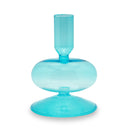 Glass Candle Holder 12cm - Light Blue