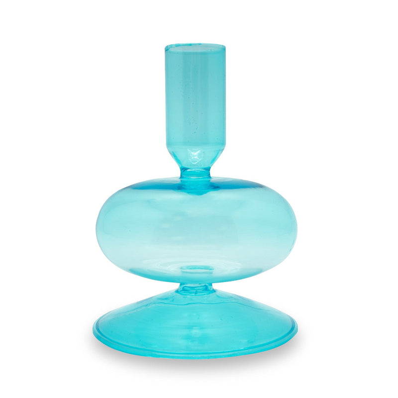 Samarcanda - Lot De 2 Bougeoirs - Bleue Claire - Verre Borosilicate
