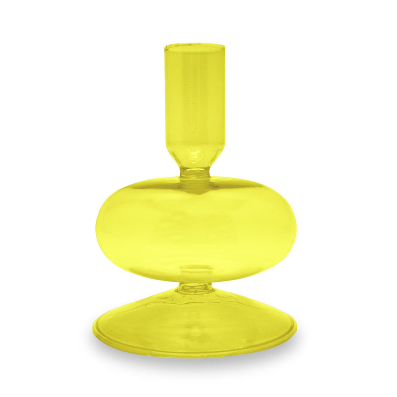 Samarcanda - Lot De 2 Bougeoirs - Jaune - Verre Borosilicate