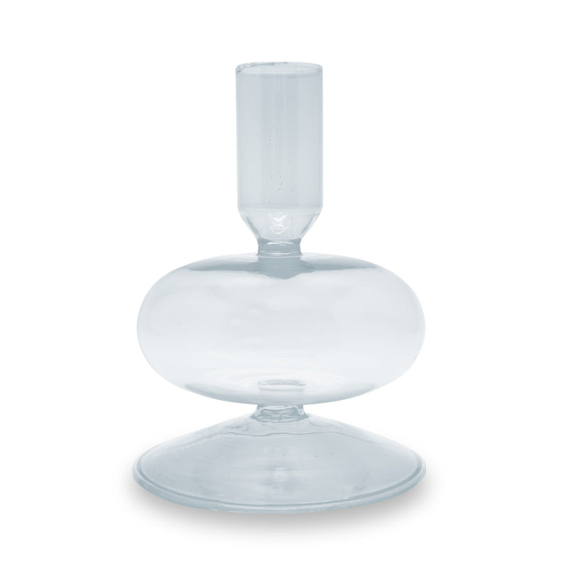 Bougeoir En Verre 12 Cm - Transparent