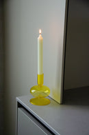 Samarcanda - Lot De 2 Bougeoirs - Jaune - Verre Borosilicate
