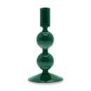 Bougeoir En Verre 16 Cm - Pétrole