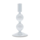 Glass Candle Holder 16cm - Transparent