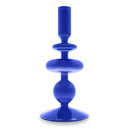 Bougeoir En Verre 20 Cm - Bleu