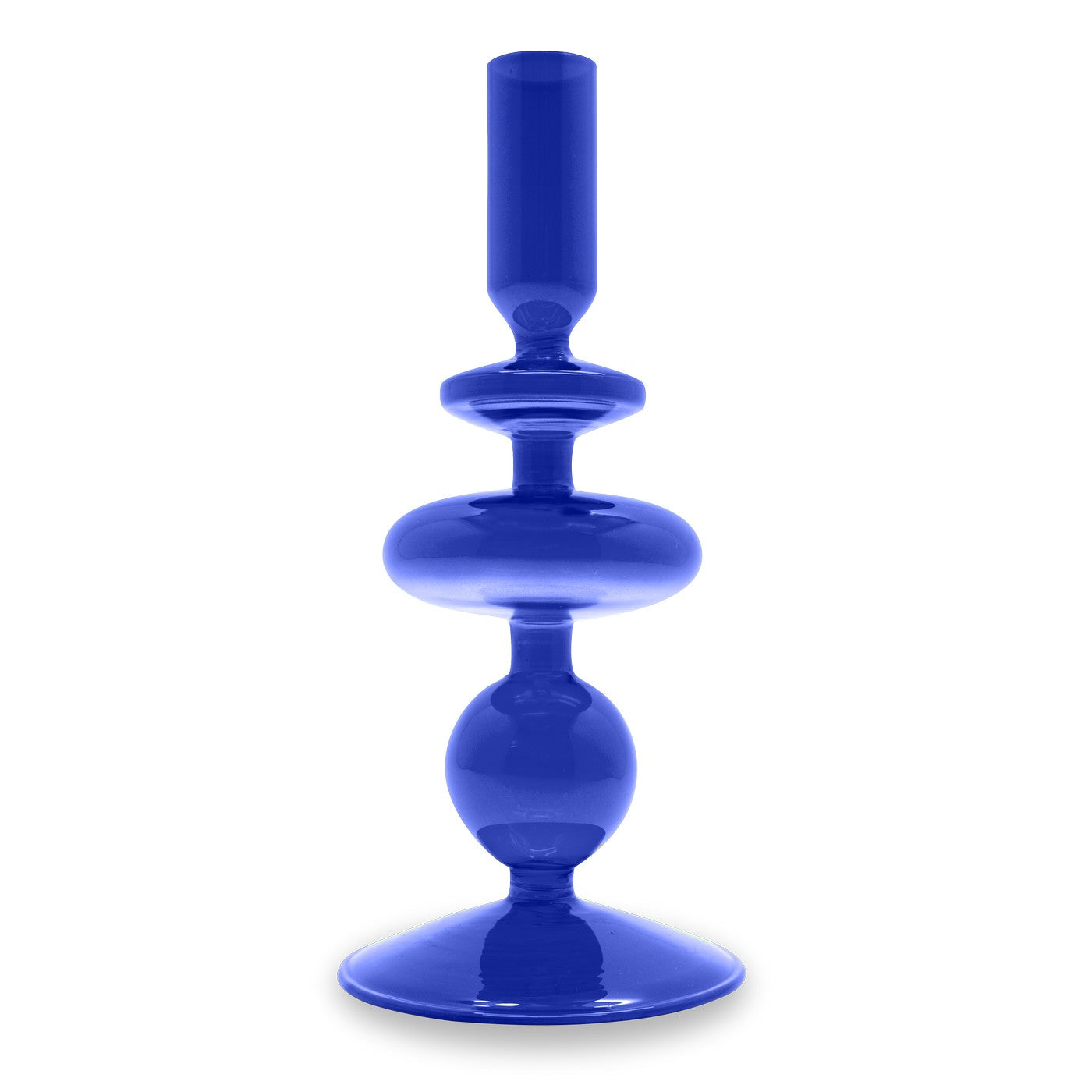 Candelabro de Vidrio 20 Cm - Azul