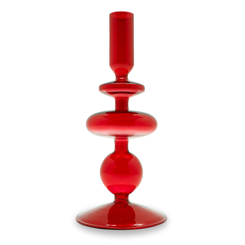 Samarcanda - Lot De 2 Bougeoirs - Rouge - Verre Borosilicate