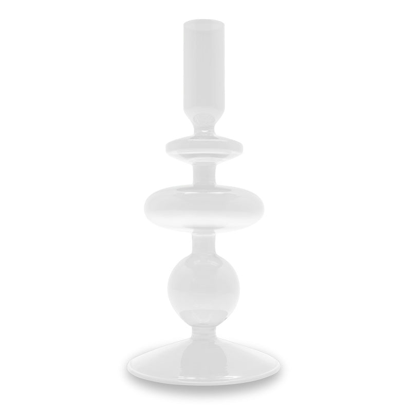 Bougeoir En Verre 20 Cm - Transparent
