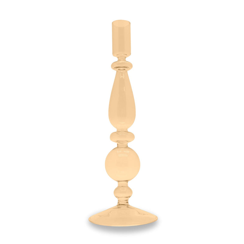 Samarcanda - Lot De 2 Bougeoirs - Pêche - Verre Borosilicate
