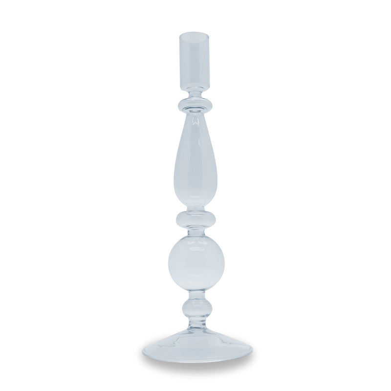 Glass Candle Holder 25cm - Transparent