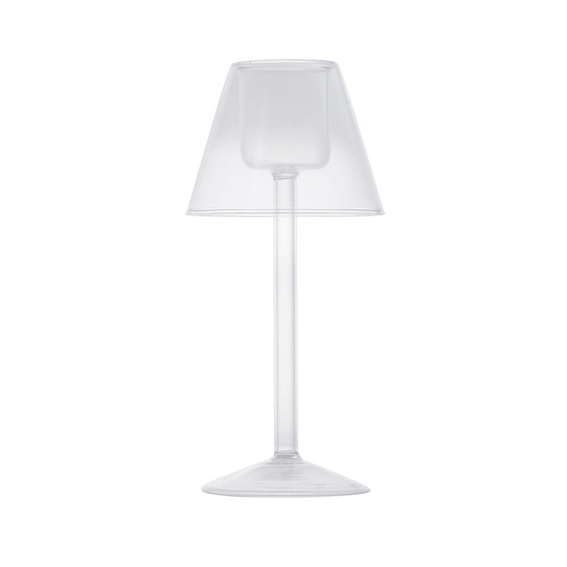 22cm Glass Tealight Holder - Clear