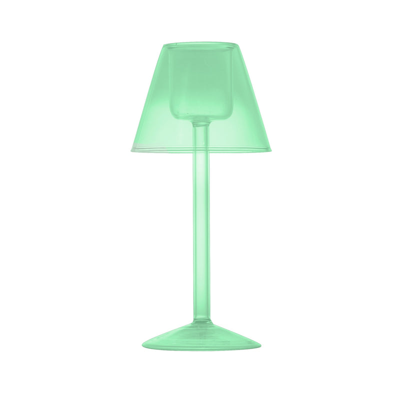 Glass Tealight Holder 22cm - Green