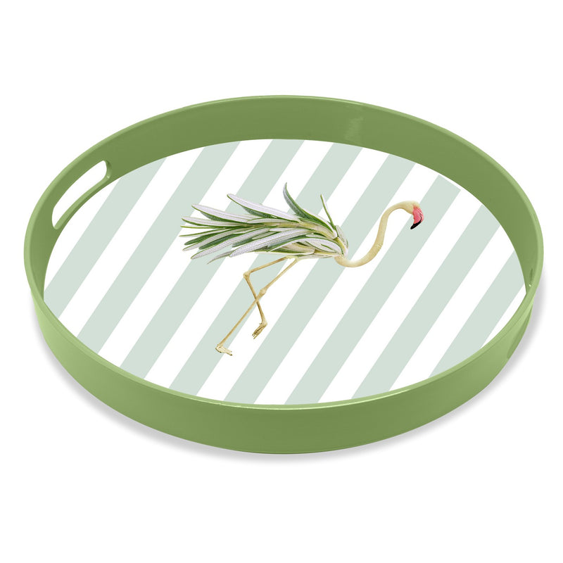 Mykonos - Plateau Rond Flamant Rose - PVC