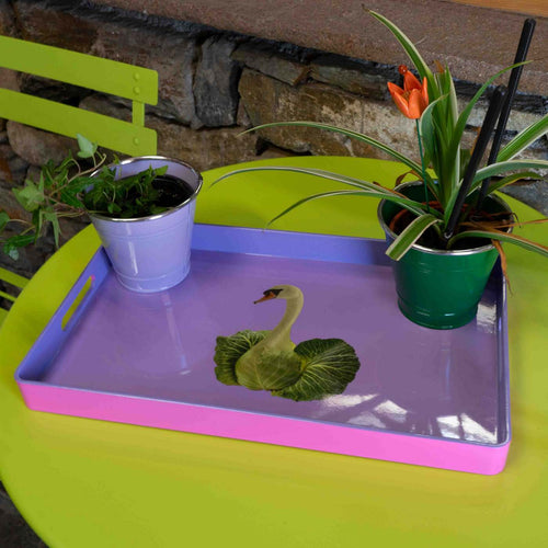 Plateau Rectangulaire - Décoration Cygne