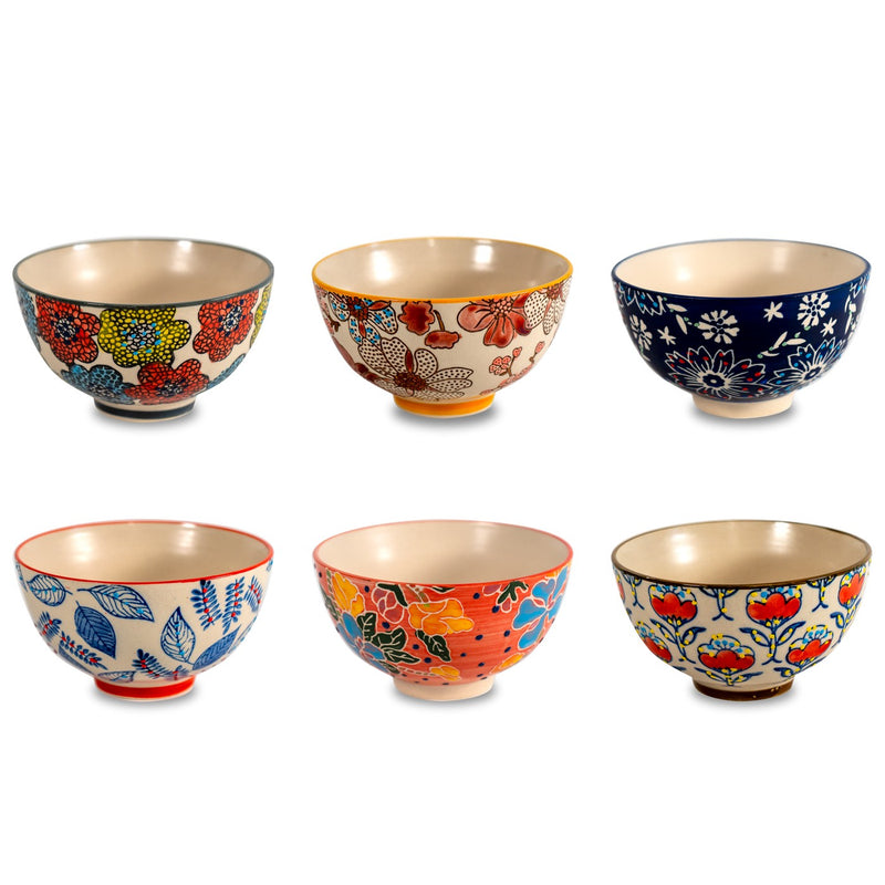 Pechino - Set De 6 Coupes Décorées - Céramique