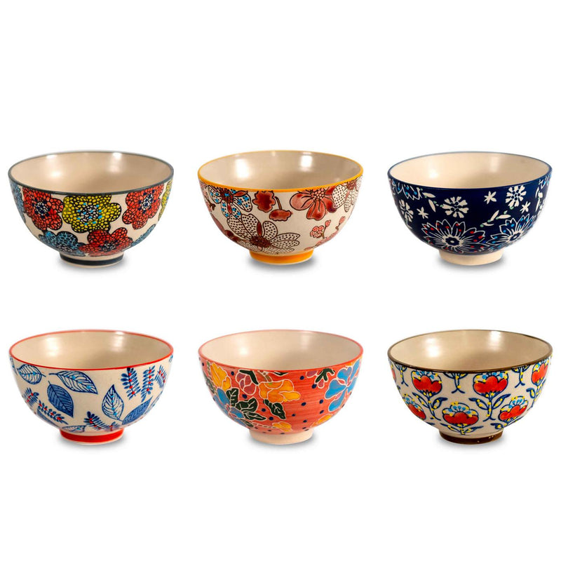 Pechino - Set De 6 Coupes Décorées - Céramique