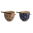 Pechino - Set 2 Bols Ramen, 2 Jeux De Baguettes - Céramique
