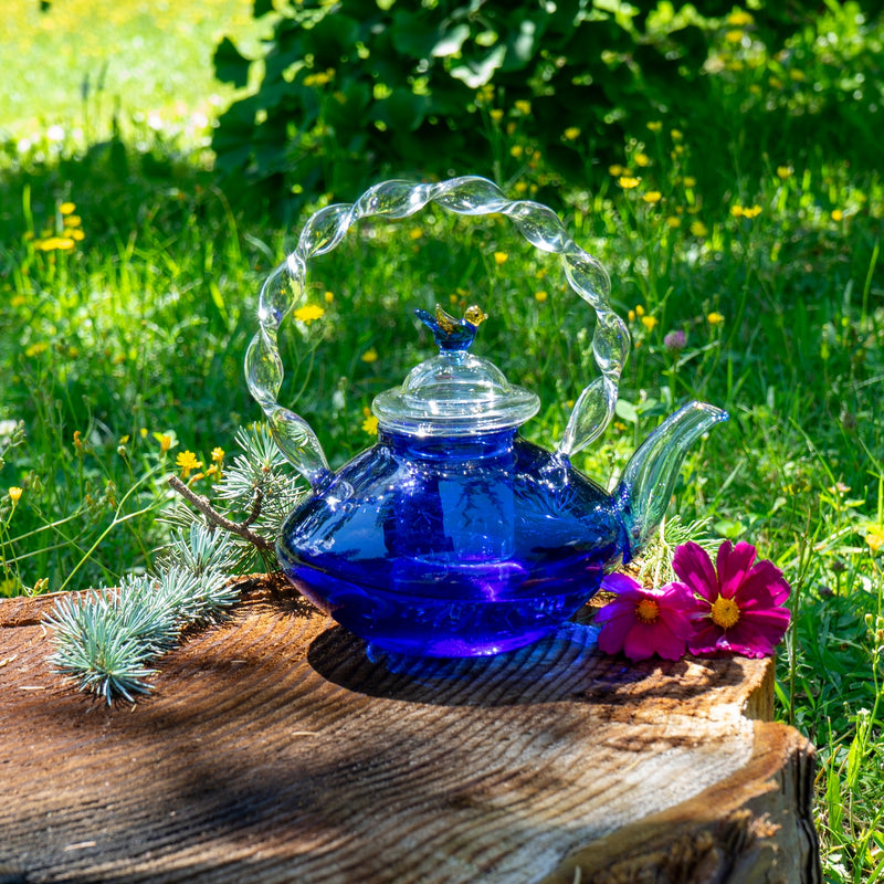 Glass Teapot - Blue