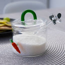 Monterey - Sucrier Avec Cuillère À Café Lapin Et Carotte - Verre Borosilicate