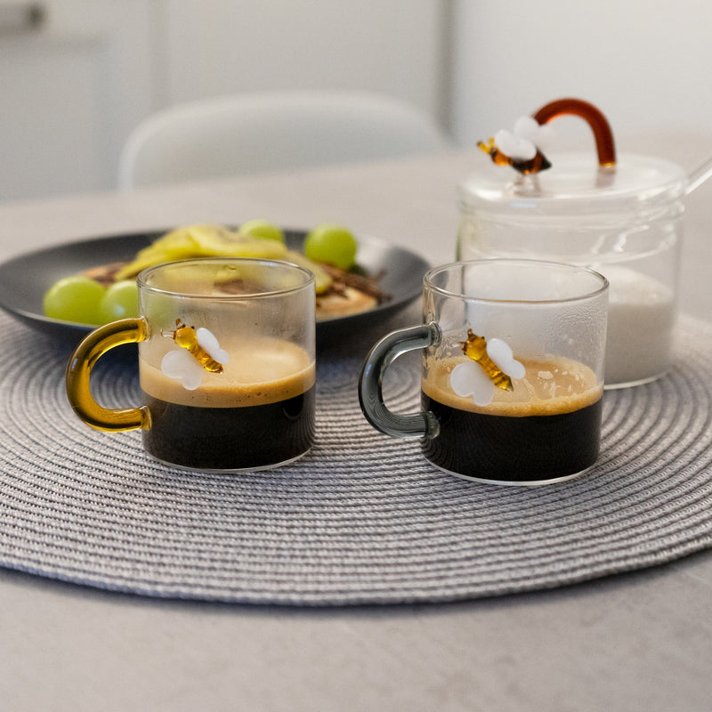 Monterey - Set De 2 Tasses À Café Abeille - Verre Borosilicate