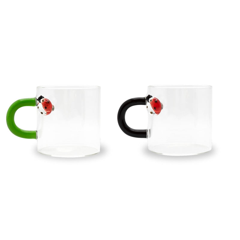 Monterey - Set De 2 Tasses À Café Coccinelle - Verre Borosilicate