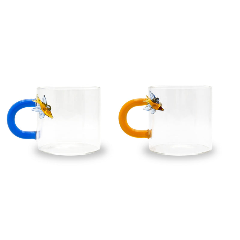 Monterey - Set De 2 Tasses À Café Papillon - Verre Borosilicate