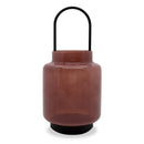 Farol de cristal para exteriores e interiores H 30 cm - Rosa