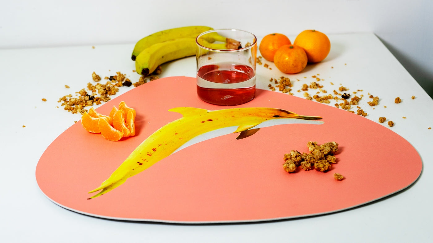Lote De 4 Individuales De Mesa En Pvc - Decoración Delfín