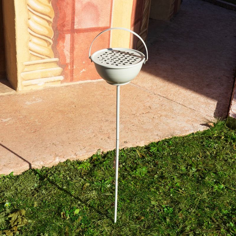 Austin - Support Spirale Anti-moustiques De Table Et De Sol Avec Tige Magnétique - Crème - Métal