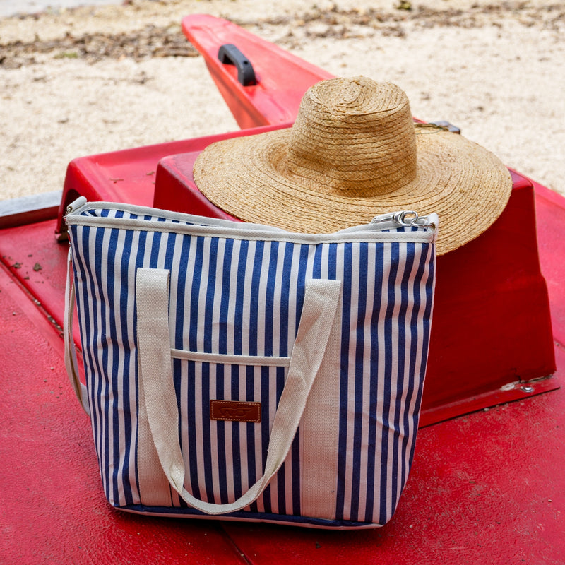 Sac Isotherme De Style Fourre-Tout Rayé - Bleue